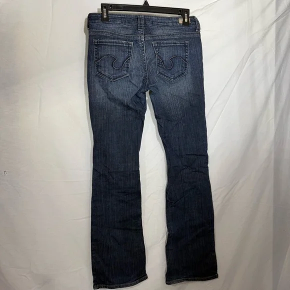 refuge Dark Blue Flare Jeans Size 7 - Picture 2 of 6